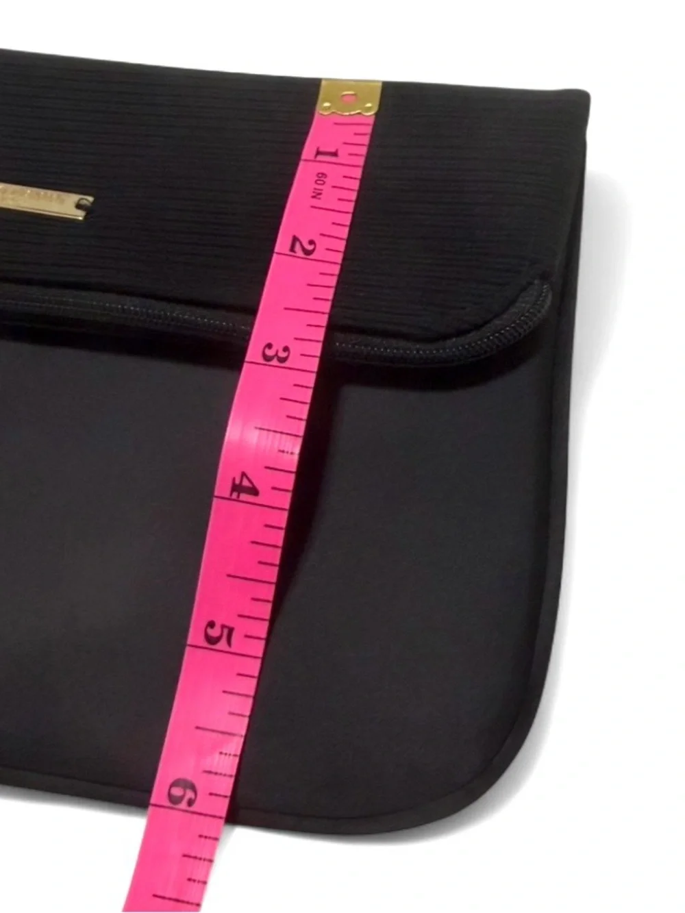 New Giorgio Armani Beauty Signature Black Zippered Makeup Bag Case with Handle